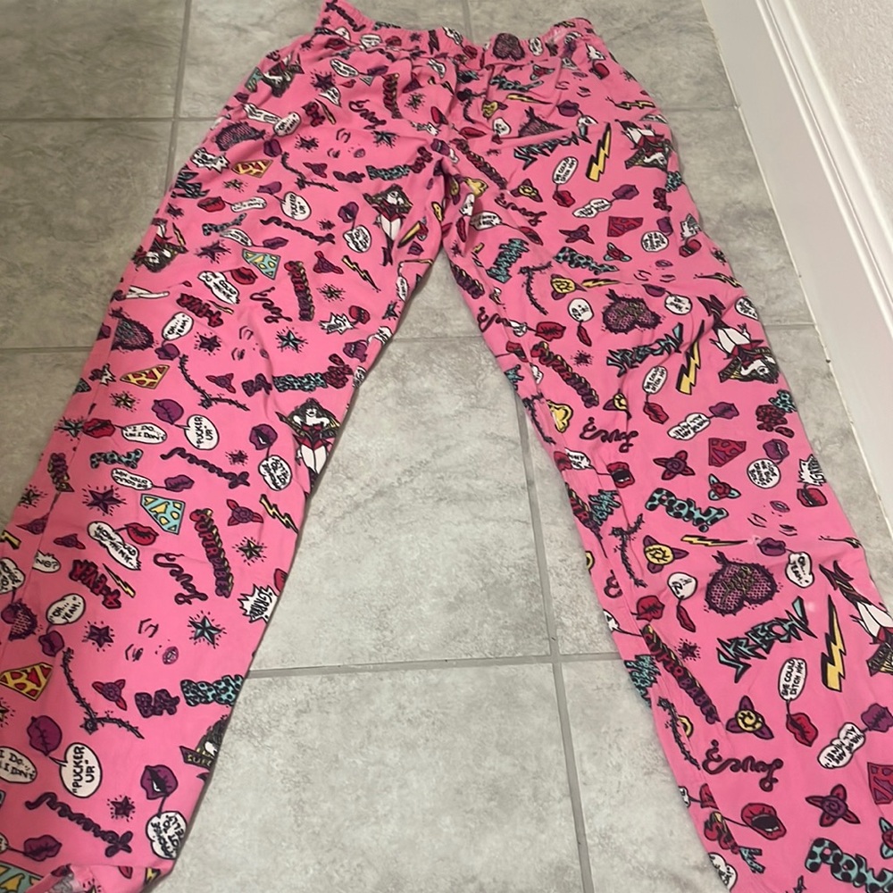 Betsey Johnson Girl PWR pajama pants